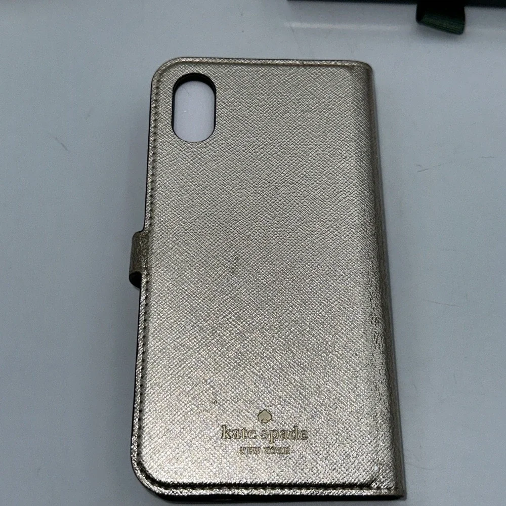Kate Spade New York Glitter Black‎ Wrap Folio Smartphone Case iPhone X/XS